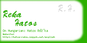 reka hatos business card